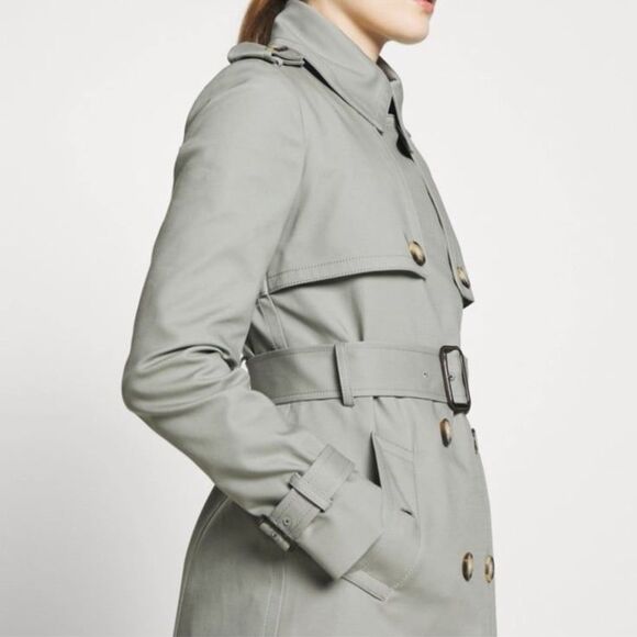 Club Monaco Matie Trench Coat in Sage Green Size XS - Picture 4 of 8